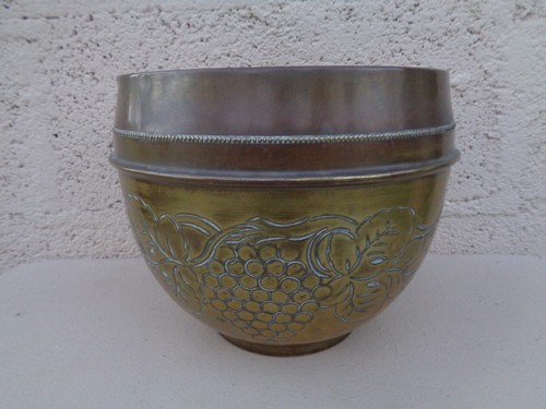 Ancien cache pot laiton - ancien,