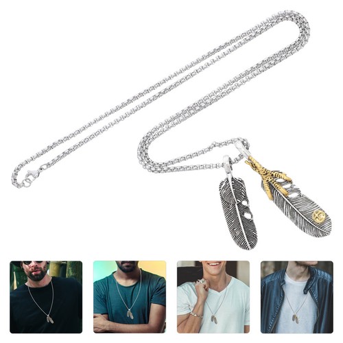 Mode plume collier rétro - ,