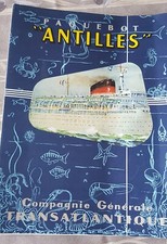 CIE GLE TRANSAT - paquebot ANTILLES 1955 - plan - images
