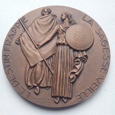MEDAILLE BRONZE ART DECO