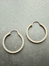 Ancienne Paire De Boucle D’oreille Pendante Argent Massif createur créole 