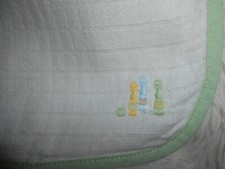 JACADI LANGE DOUDOU 58 X 58 cm TBE petites quilles brodées livraison gratuite