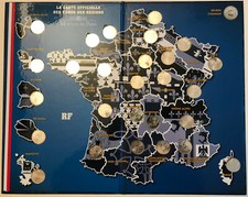Coffret classeur avec les 27 pièces de 10 Euros des Régions 2010 - DRAPEAUX