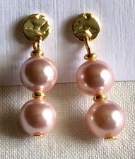 ? Boucles d’oreilles, perles de culture roses    ⭐️