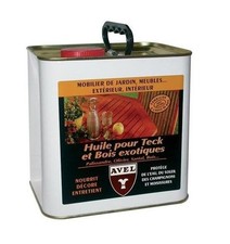 Huile pour teck et bois exotiques entretien décor protège 2.5l traite 45 m2 AVEL