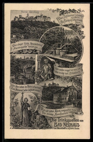 Carte postale bad neuhaus - carte,