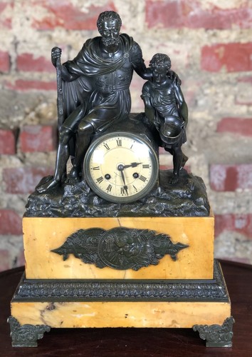 Pendule horloge bronze et - /, en