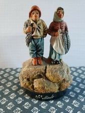 figurine couple de pêcheur terre cuite l'Isle Adam
