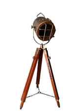 Sol Lampe Cuivre Finition Antique Avec Trépied Searchlight - Marin