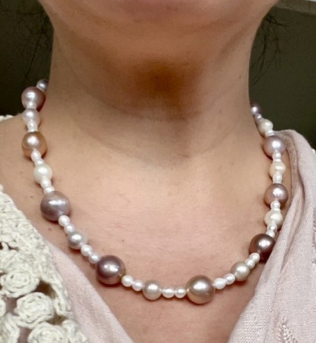 Collier perles eau - perles, douce