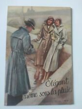 Brochure publicitaire ancienne années 50 vêtements imperméables Klepper