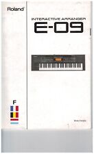 MODE D'EMPLOI EN FRANCAIS . ROLAND E-09 PIANO ARRANGER