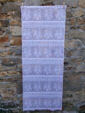 French 1 of white  curtains lace motif bird  flower  23'' x 60''
