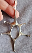 Pendentif vintage moderniste étoile à 6 branches en argent massif