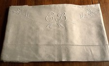 Drap ancien pur fil lin - drap,