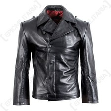 Veste wrap cuir noir panzer - veste,