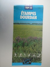 carte IGN bleue 1/25000 2216 ET etampes dourdan  top 25   edition 1  1992