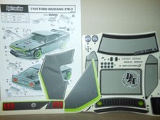 planche stickers carrosserie FORD MUSTANG 1969 HPI 1/10 kyosho GTR TAMIYA focus