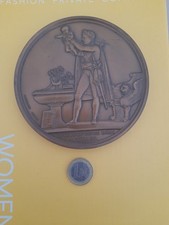 Grosse Médaille Ancienne Napoléon Ier Baptême du Roi de Rome 1811  690Gr D 115mm
