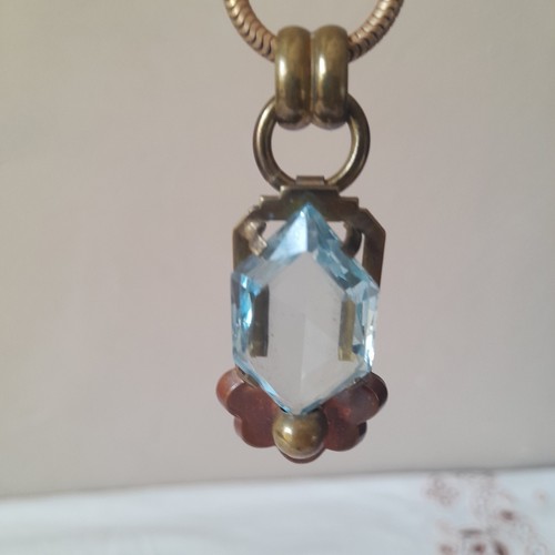 Pendentif aigue marine vintage - pendentif, aigue-marine