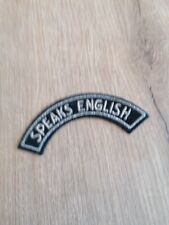 Patch Militaire Speak English 