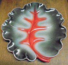 PLAT COUPE A FRUITS FORME FEUILLE VERCERAM 1950/60 D2694