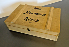 COFFRET bois NOUVEAUX JEUX REUNIS 12 boites NK ATLAS incomplet 1900 ABE