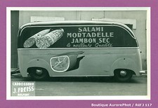 PHOTO VINTAGE VIEILLE REMORQUE-MAGASIN , CARROSSERIE FREISS à BELFORT -J117