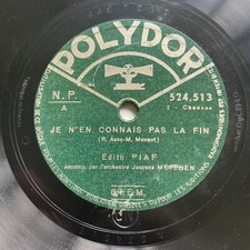 78 RPM EDITH PIAF Je n'en