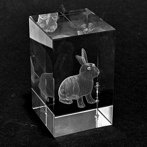 Bloc verre cristal - de, 3d