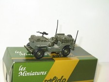 SOLIDO Jeep willys KAKI des SAS militaire mitrailleuse vicker