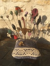 gros Lot de 44 épingles à chapeau anciennes