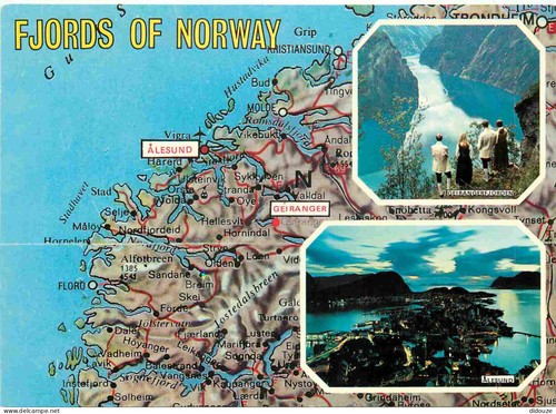 Carte postale norvège - carte,