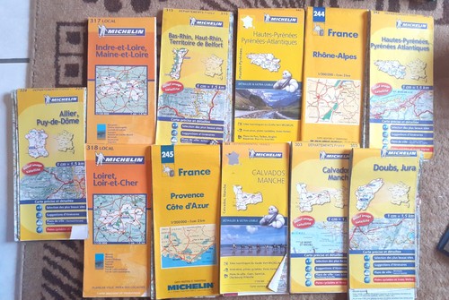 Lot cartes routières - cartes,