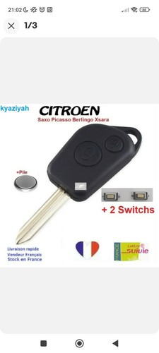 Coque cle citroen berlingo - citroen,
