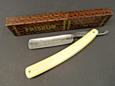 Rasoir Droit 6/8 Ancien Coupe Choux "Friseur" Solingen  Art Déco Vintage Boîte