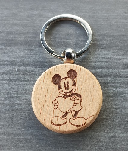 Porte clé bois mickey love - porte,