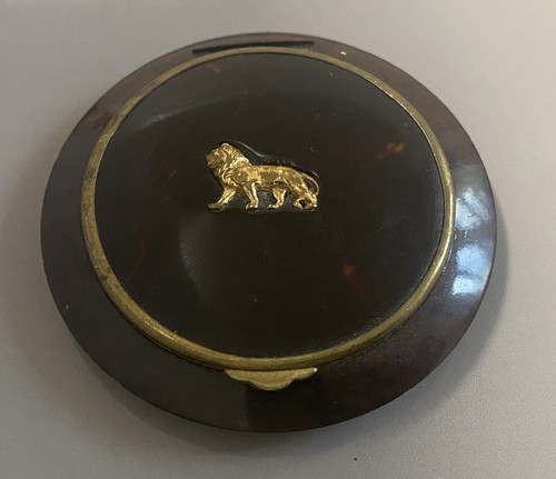 Poudrier ancien bakelite - , lion