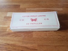 Boîte Vide De Pelotes De Coton Au Papillon Cartier Bresson - Mercerie Ancienne
