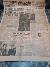 journal Ce soir 20 et 21 janvier 1946 Chasse aux criminels de guerre & Cerdan