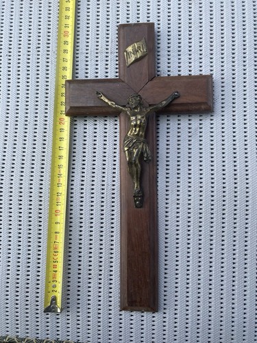 Crucifix bois ancien - bois,