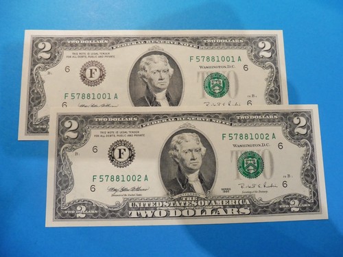 Billet two dollars neuf - billet,