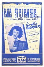 Partition vintage sheet music YVETTE HORNER : Ma Rumba * Accordéon Orchestre