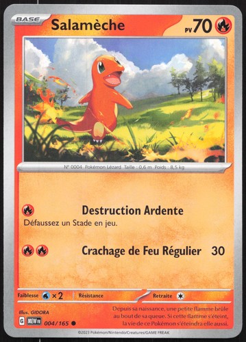 Carte pokémon salamèche - pokémon,