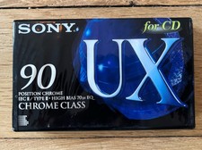 SONY UXS 90 POSITION CHROME IEC II / Type II AUDIO CASSETTE NEW SEALED