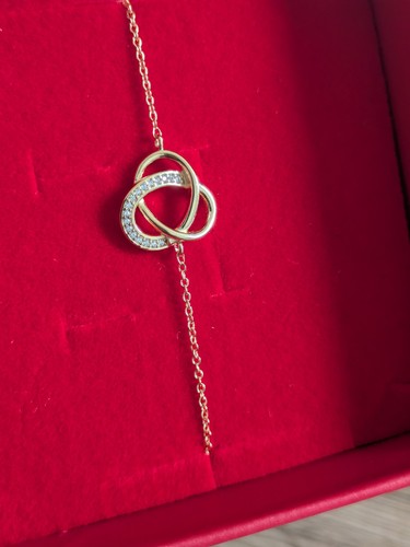 Bracelet plaque 18k anneaux - bracelet,