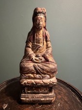 Bouddha Assis en Prière Bois