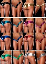 MICRO MINI STRING 36 38 SHORT TANGA CUIR VINYLE SEXY FEMME WOMAN UNDERWEAR 