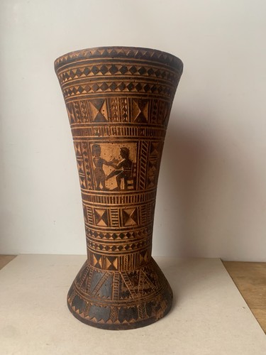 Ancien vase africain - en, bois