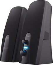 Trust Almo Enceinte PC 2.0,10 Watt (5W RMS), Alimentation USB, Aux Jack 3,5 mm,
